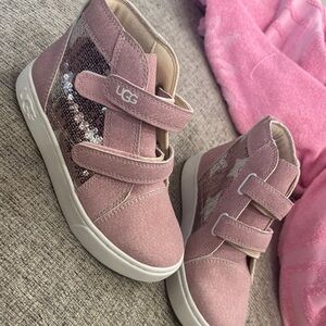 UGG Kids Sparkly Pink Sneakers